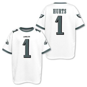 Eagles Jalen Hurts 1 Waffle T shirt2