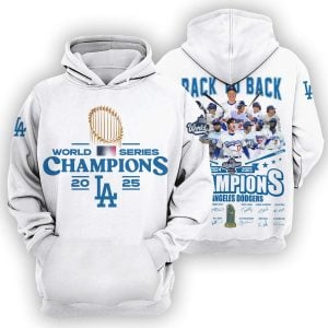 Dodgers Back To Back World Series Champions 2025 Signature Hoodie1