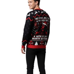 2025 Deadpool The Other Jolly Guy In A Red Suit Ugly Christmas Sweater 1 Deadpool The Other Jolly Guy In A Red Suit Ugly Christmas Sweater1