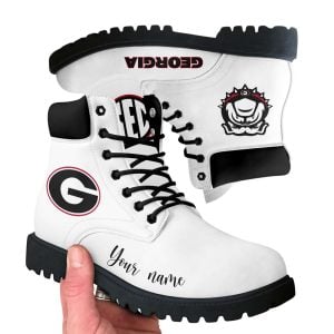Personalized Bulldogs Football Leather Boots2