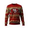 2025 49ers Reindeer Christmas Tree Pattern Ugly Sweater