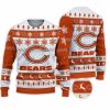 2025 Bears Football Reindeer Christmas Ugly Sweater