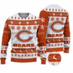 2025 Bears Football Reindeer Christmas Ugly Sweater