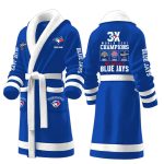 2025 Blue Jays 3x World Series Champions Fleece Bathrobe