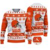 2025 Browns Football Reindeer Christmas Ugly Sweater