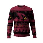 2025 Cardinals Reindeer Christmas Tree Pattern Ugly Sweater