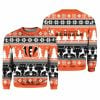 2025 Christmas Bengals Reindeer Football Ugly Sweater