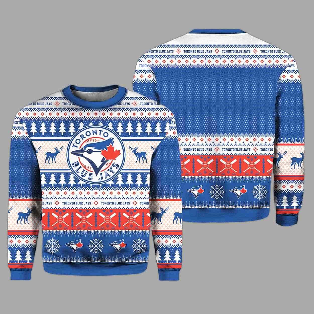2025 Christmas Blue Jays Baseball Personalized Ugly Sweater 2025 Christmas Blue Jays Baseball Personalized Ugly Sweater
