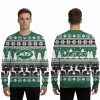 2025 Christmas Jets Reindeer Football Ugly Sweater
