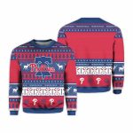 2025 Christmas Phillies Baseball Personalized Ugly Sweater