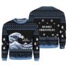 2025 Christmas The Great Wave Ugly Sweater