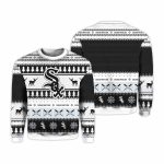2025 Christmas White Sox Personalized Ugly Sweater