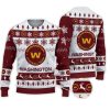 2025 Commanders Football Reindeer Christmas Ugly Sweater