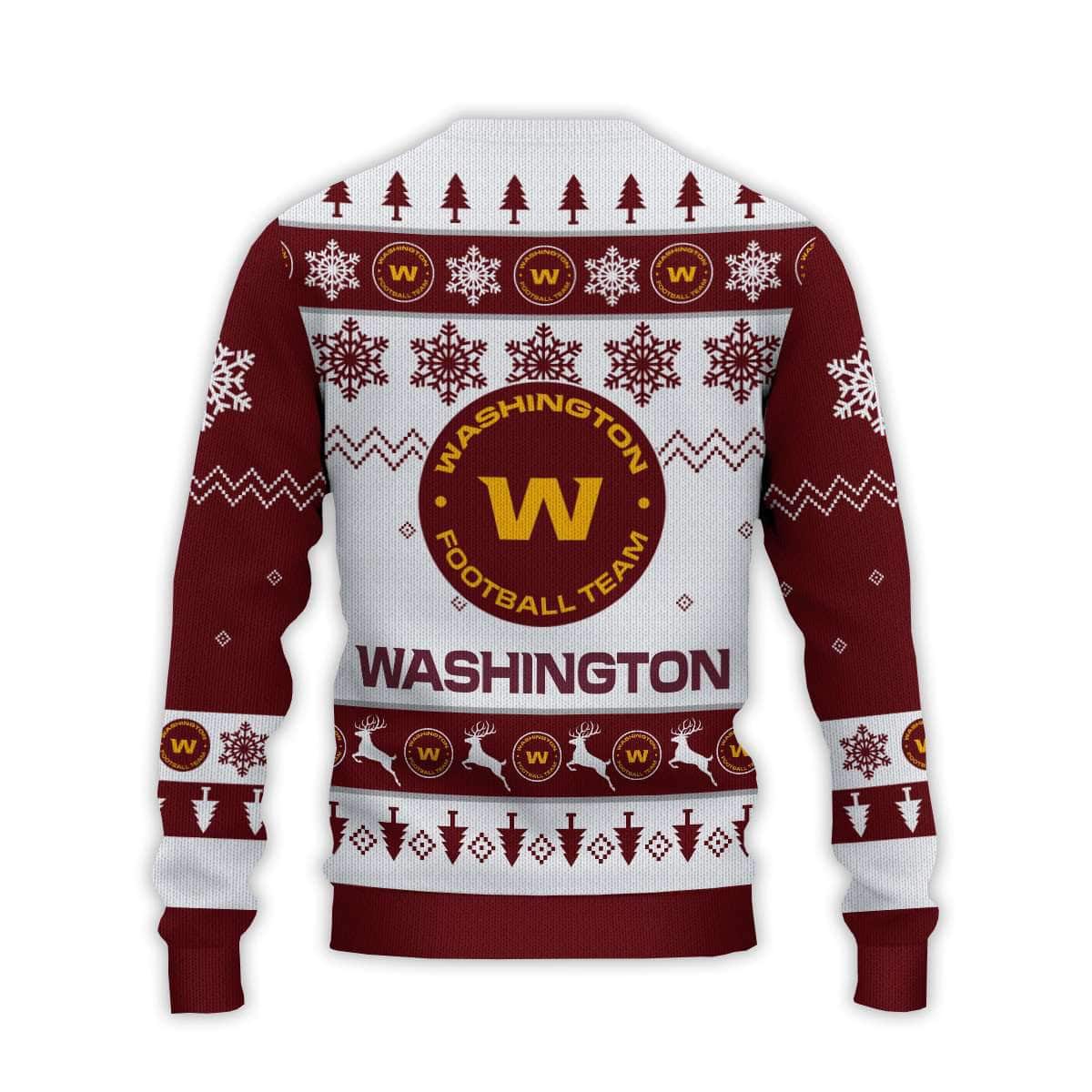 2025 Commanders Football Reindeer Christmas Ugly Sweater 2025 Commanders Football Reindeer Christmas Ugly Sweater