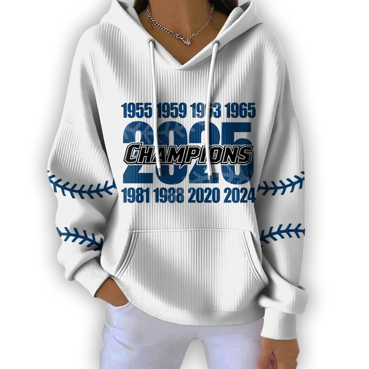 2025 Dodgers 9 Times World Champions Pit Striped Hoodie 2025 Dodgers 9 Times World Champions Pit Striped Hoodie