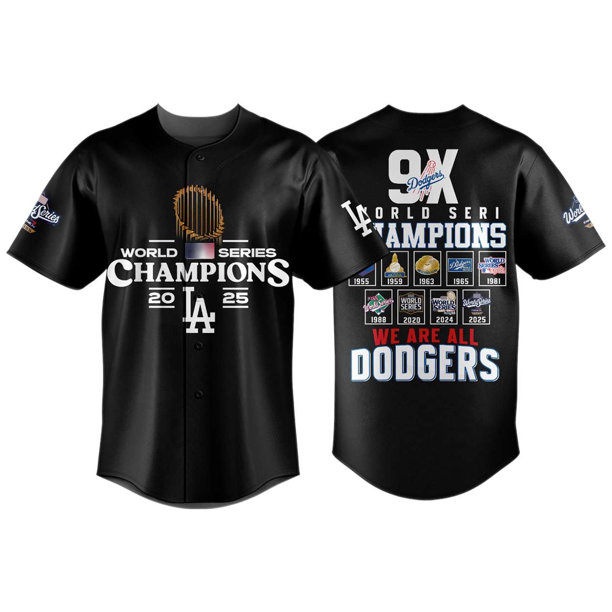 2025 Dodgers 9X World Series Champions Baseball Jersey 2025 Dodgers 9X World Series Champions Baseball Jersey