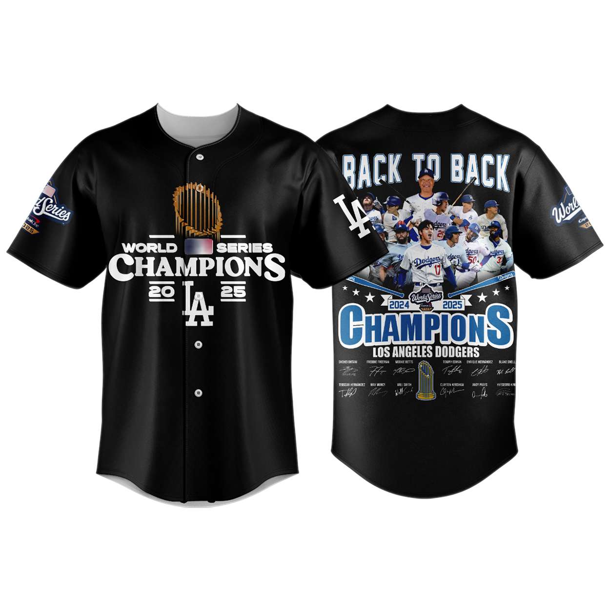 2025 Dodgers Back To Back World Series Champions Signature Jersey 2025 Dodgers Back To Back World Series Champions Signature Jersey