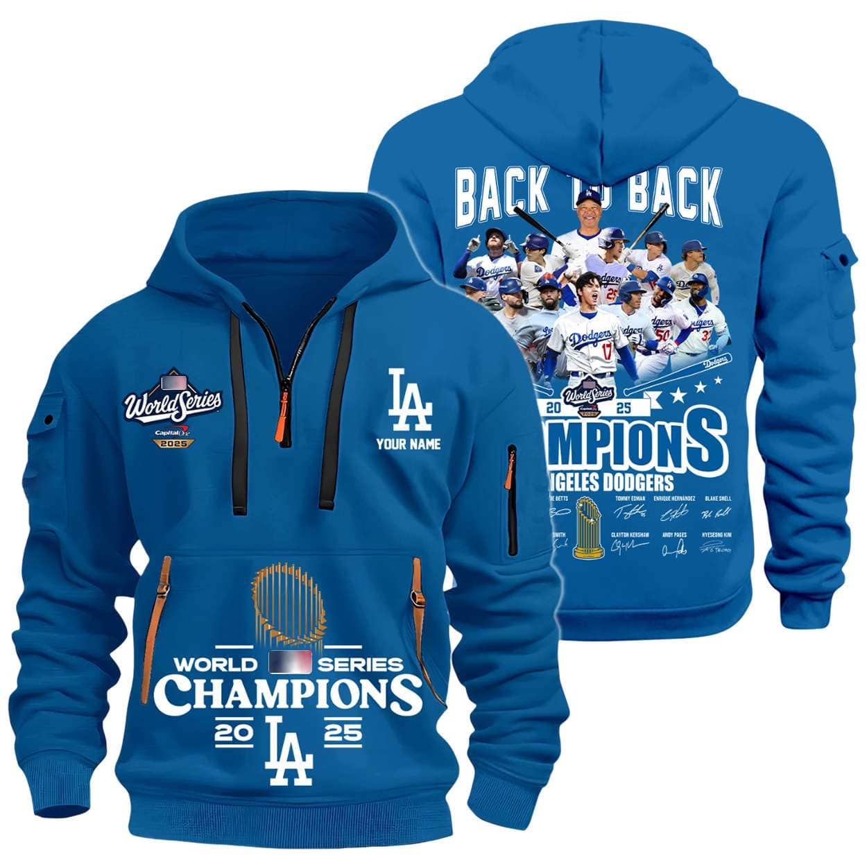 2025 Dodgers World Series Champions Quarter Zip Hoodie 2025 Dodgers World Series Champions Quarter Zip Hoodie