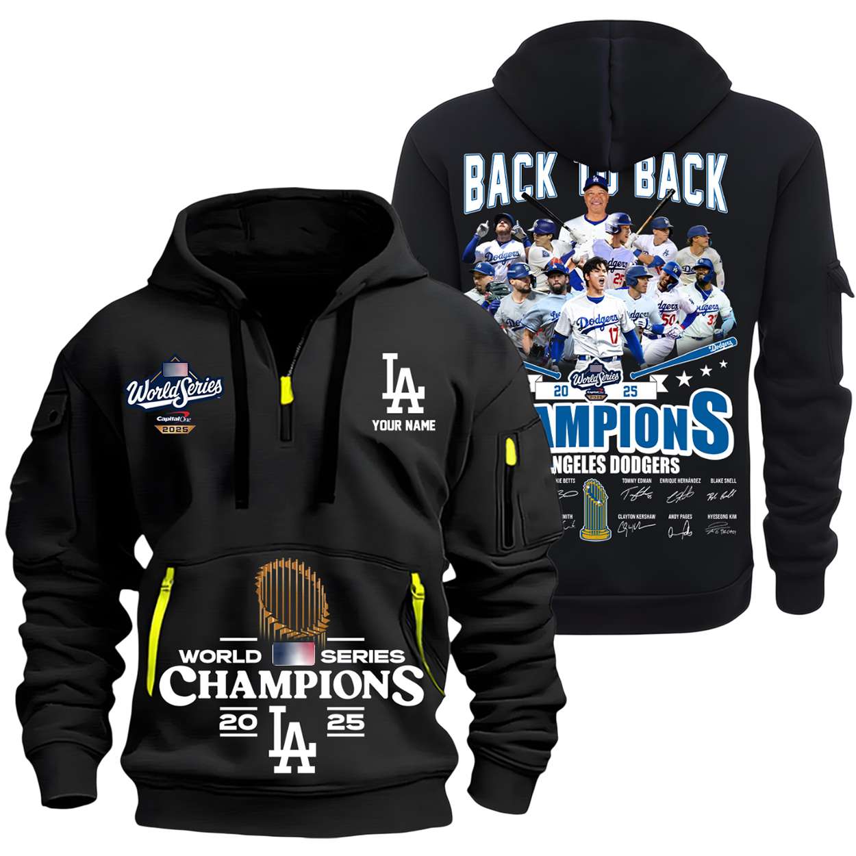 2025 Dodgers World Series Champions Quarter Zip Hoodie 2025 Dodgers World Series Champions Quarter Zip Hoodie
