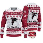 2025 Falcons Football Reindeer Christmas Ugly Sweater