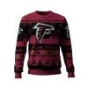 2025 Falcons Reindeer Christmas Tree Pattern Ugly Sweater
