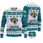 2025 Jaguars Football Reindeer Christmas Ugly Sweater