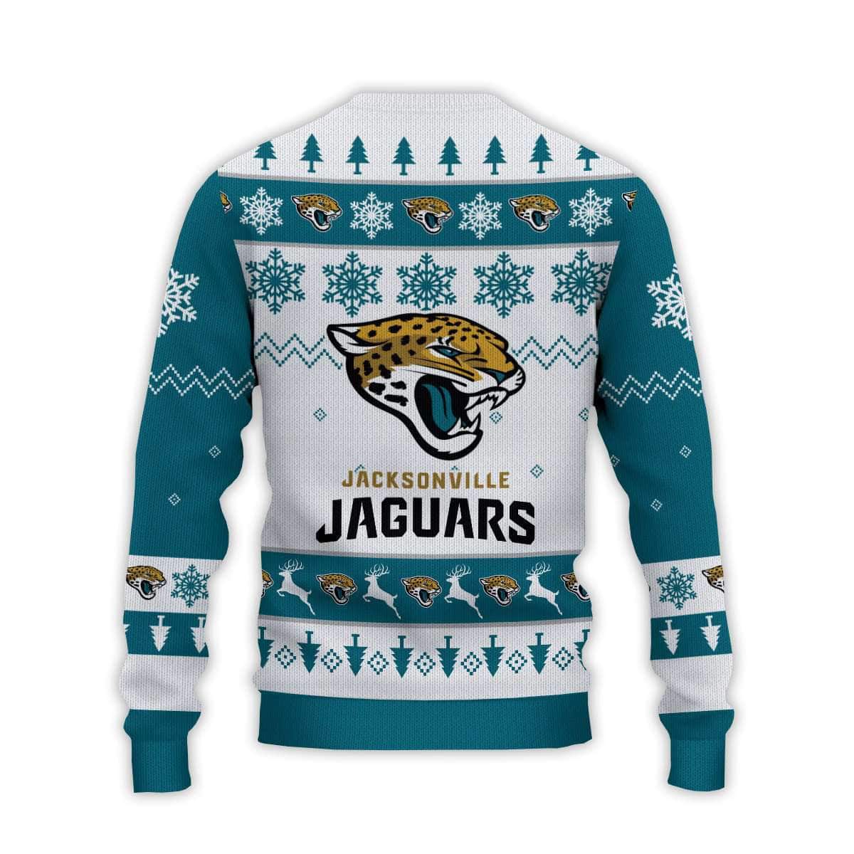 2025 Jaguars Football Reindeer Christmas Ugly Sweater 2025 Jaguars Football Reindeer Christmas Ugly Sweater