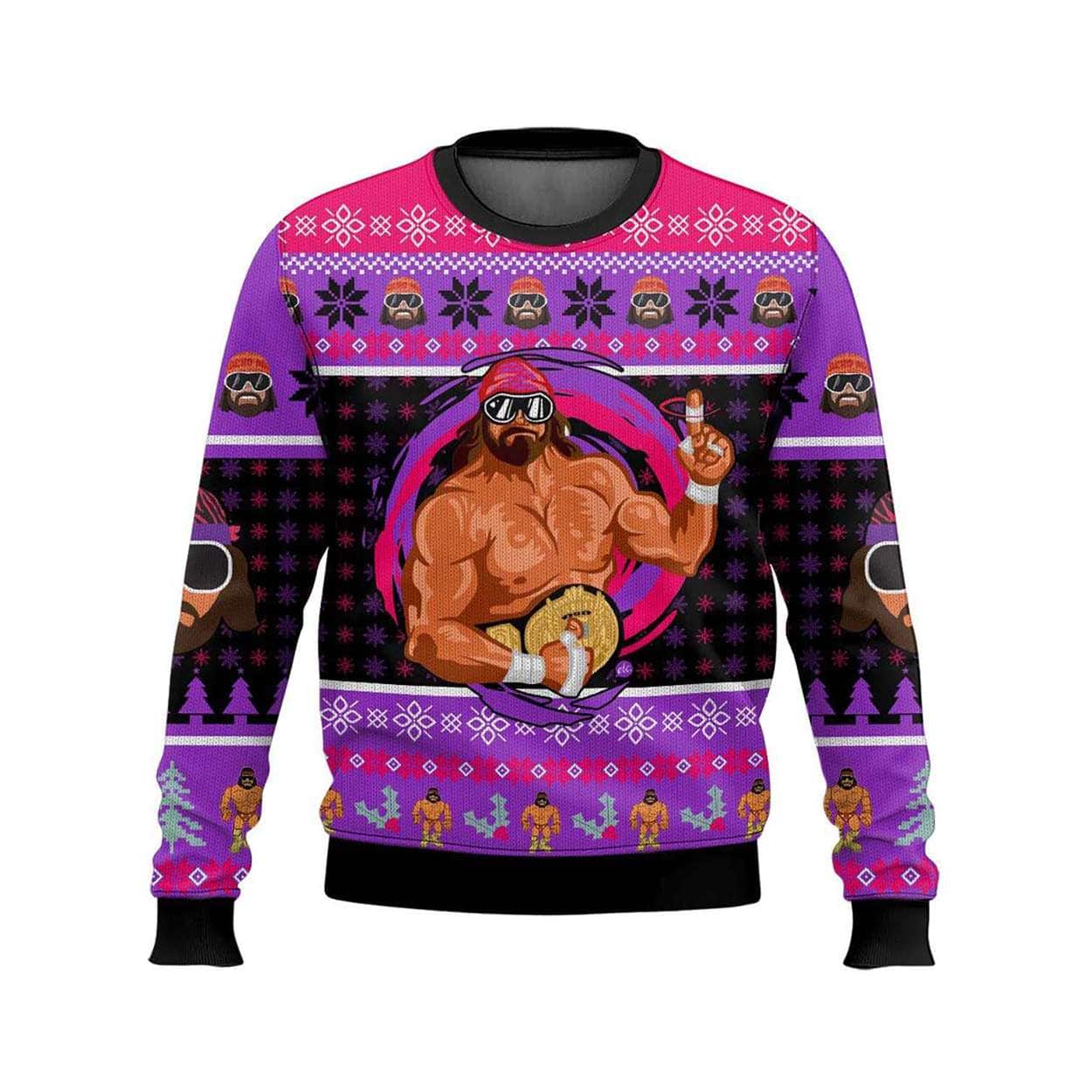 2025 Macho Man Randy Savage Ugly Christmas Sweater 2025 Macho Man Randy Savage Ugly Christmas Sweater