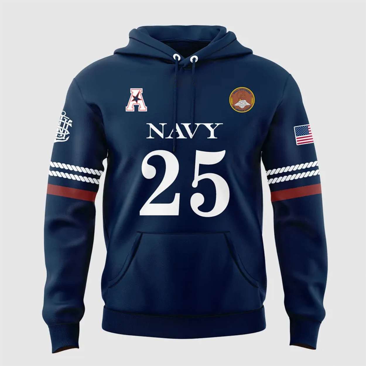 2025 Navy Football Uniform 250 Years Hoodie 2025 Navy Football Uniform 250 Years Hoodie