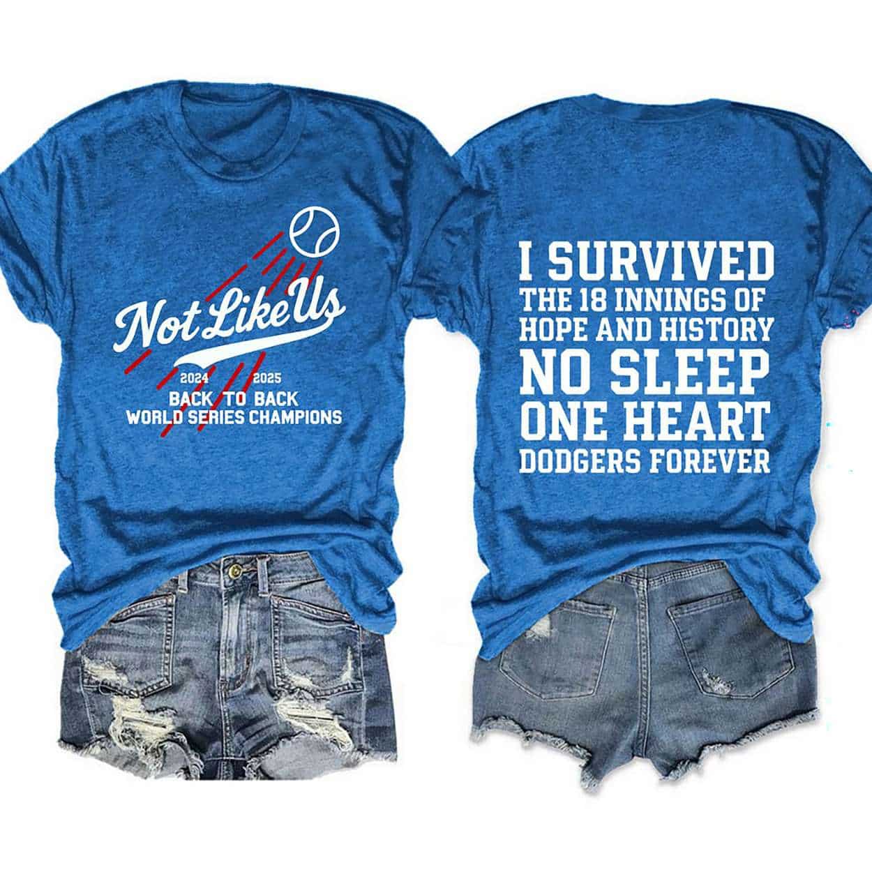 2025 Not Like Us Dodgers Back To Back World Series Champions Tee 2025 Not Like Us Dodgers Back To Back World Series Champions Tee