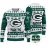 2025 Packers Football Reindeer Christmas Ugly Sweater