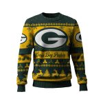 2025 Packers Reindeer Christmas Tree Pattern Ugly Sweater