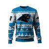 2025 Panthers Reindeer Christmas Tree Pattern Ugly Sweater