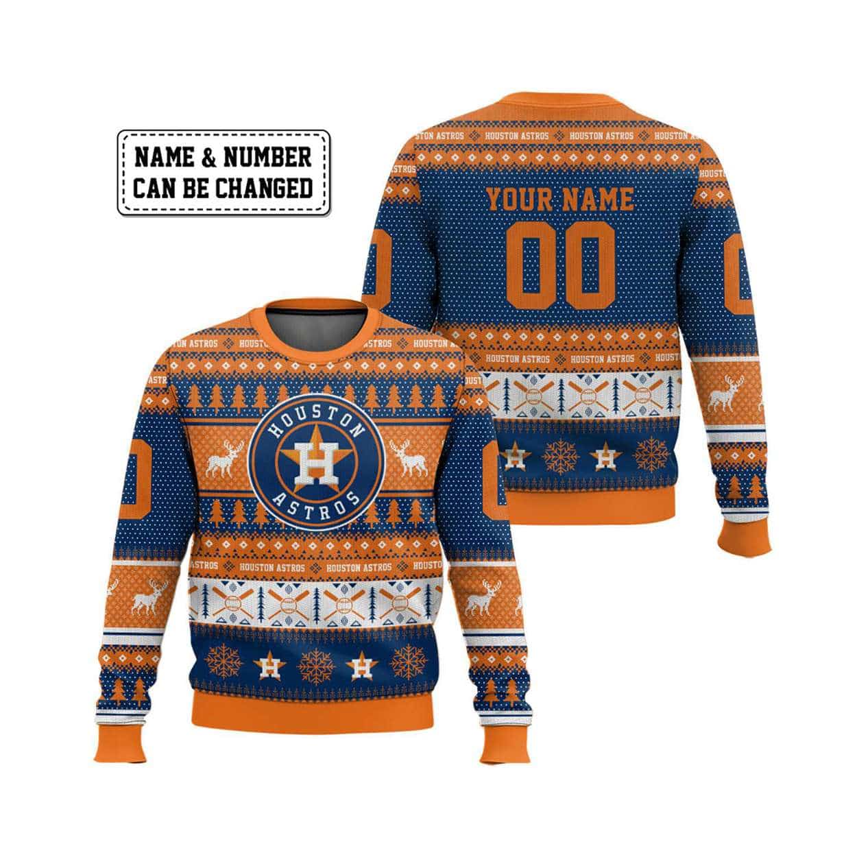 2025 Personalized Astros Ugly Christmas Sweater 2025 Personalized Astros Ugly Christmas Sweater