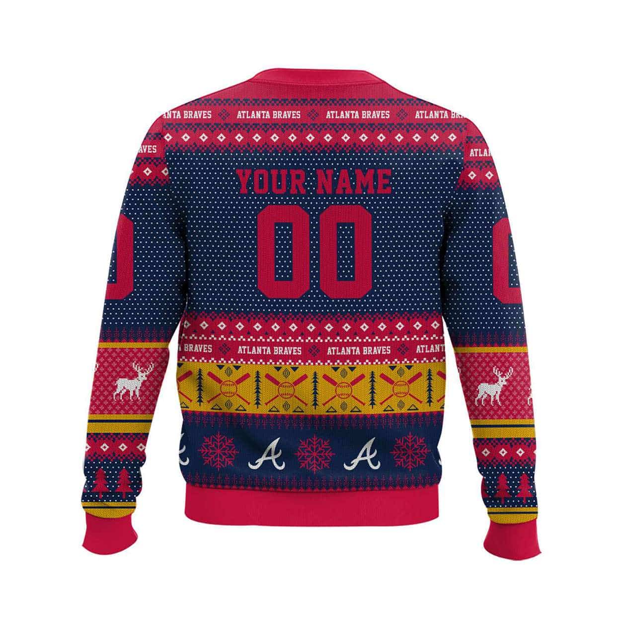 2025 Personalized Braves Ugly Christmas Sweater 2025 Personalized Braves Ugly Christmas Sweater