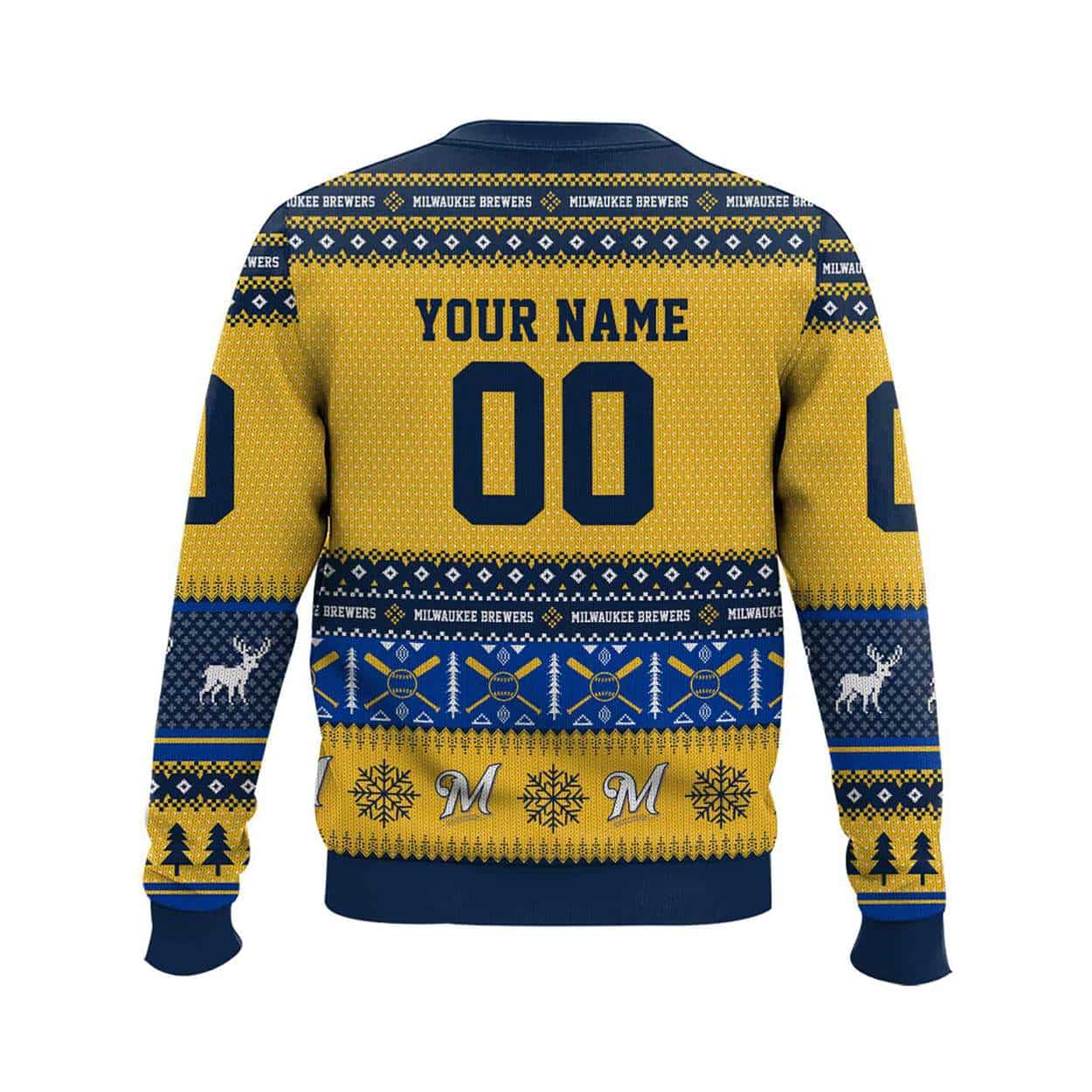 2025 Personalized Brewers Ugly Christmas Sweater 2025 Personalized Brewers Ugly Christmas Sweater