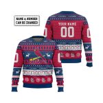 2025 Personalized Cardinals Ugly Christmas Sweater