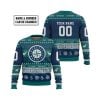 2025 Personalized Mariners Ugly Christmas Sweater