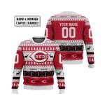 2025 Personalized Reds Ugly Christmas Sweater