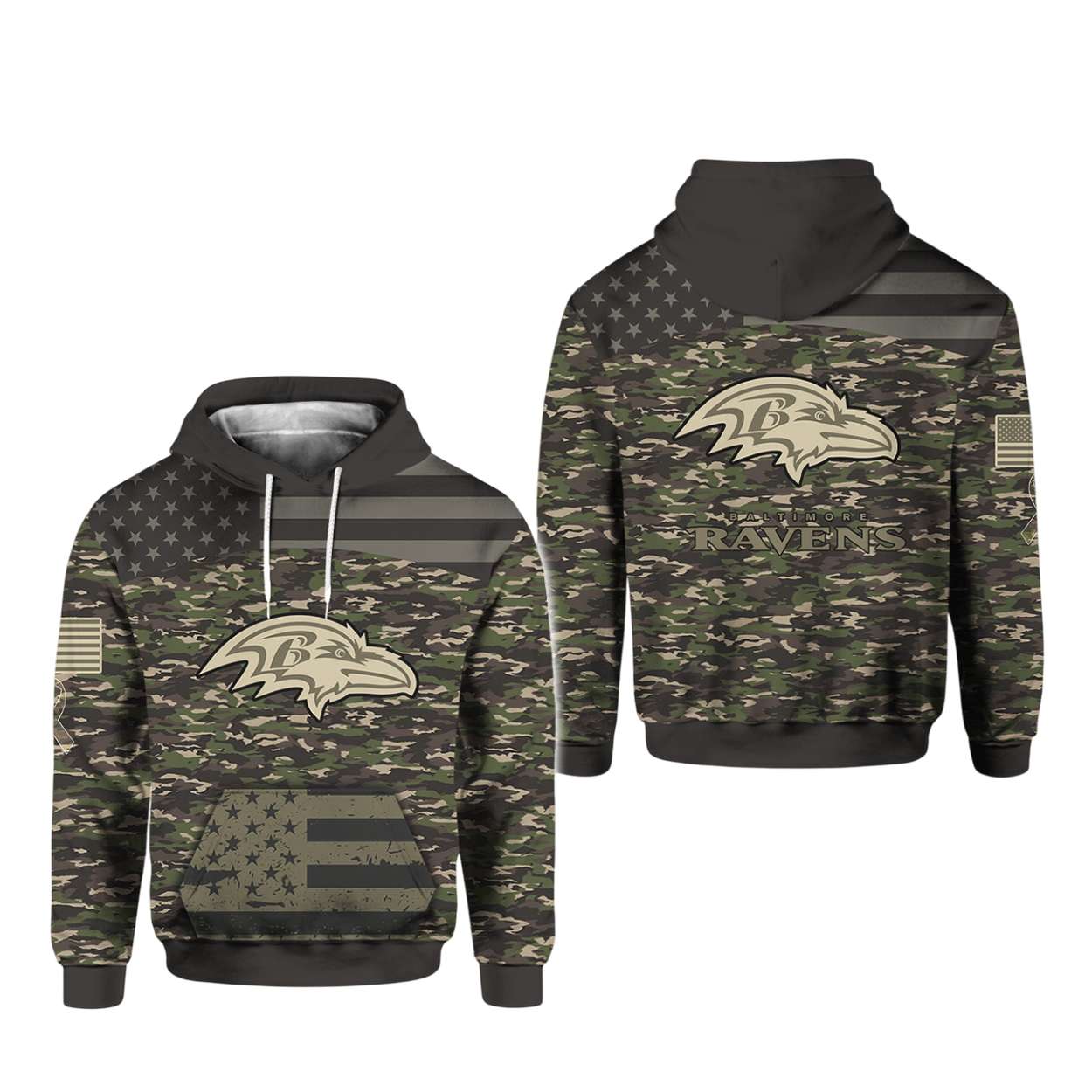 2025 Ravens Salute to Service Camo Hoodie 1 2025 Ravens Salute to Service Camo Hoodie