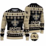 2025 Saints Football Reindeer Christmas Ugly Sweater