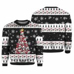 2025 Skull Pine Tree Ugly Christmas Sweater
