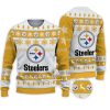 2025 Steelers Football Reindeer Christmas Ugly Sweater