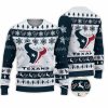 2025 Texans Football Reindeer Christmas Ugly Sweater