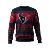 2025 Texans Reindeer Christmas Tree Pattern Ugly Sweater