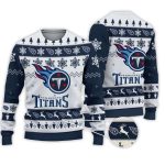 2025 Titans Football Reindeer Christmas Ugly Sweater