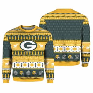 Personalized Packers Football 2025 Ugly Christmas Sweater 1