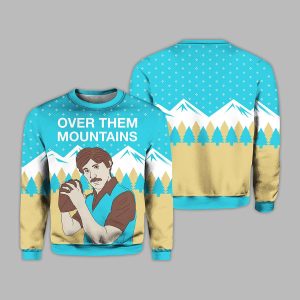 Over Them Mountains Uncle Rico Ugly Christmas Sweater 2