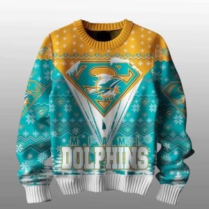 Dolphins Merry Super Christmas Ugly Sweater1