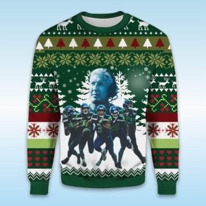 Seahawks And Coach Ugly Christmas Sweater1